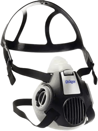 Dräger X-plore 3300 Zweifilter-Atemschutzmaske mit Bajonett-Anschlüssen - EN 140 (Bild 1)