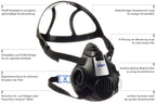 Dräger X-plore 3300 Zweifilter-Atemschutzmaske mit Bajonett-Anschlüssen - EN 140 (Bild 2)