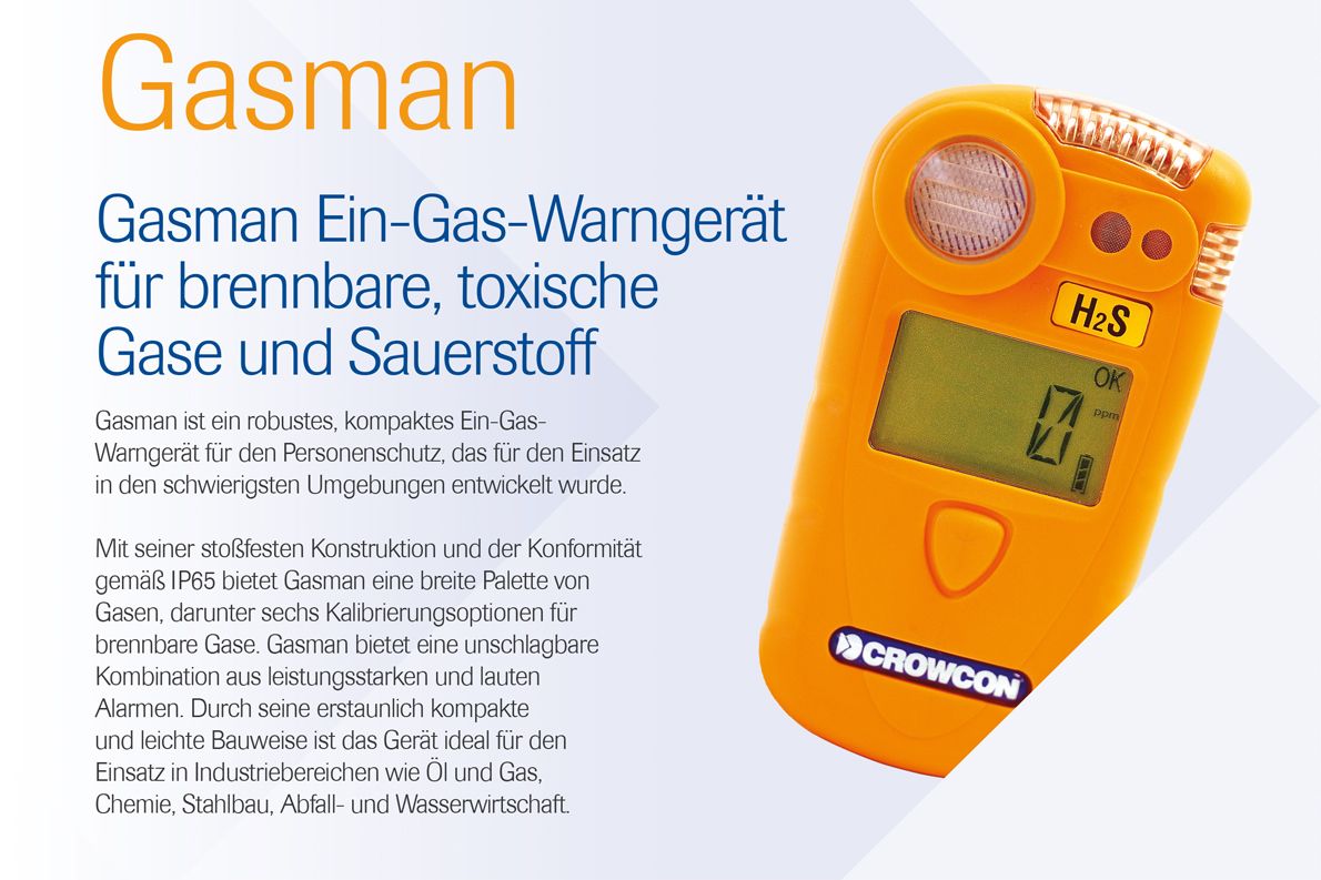 Crowcon Gasman Ein-Gaswarngerät - mehr als 20 verschiedene Sensor-Varianten - mit Echtzeit-Anzeige CH4 Methan (0-100% UEG) (Bild 6)