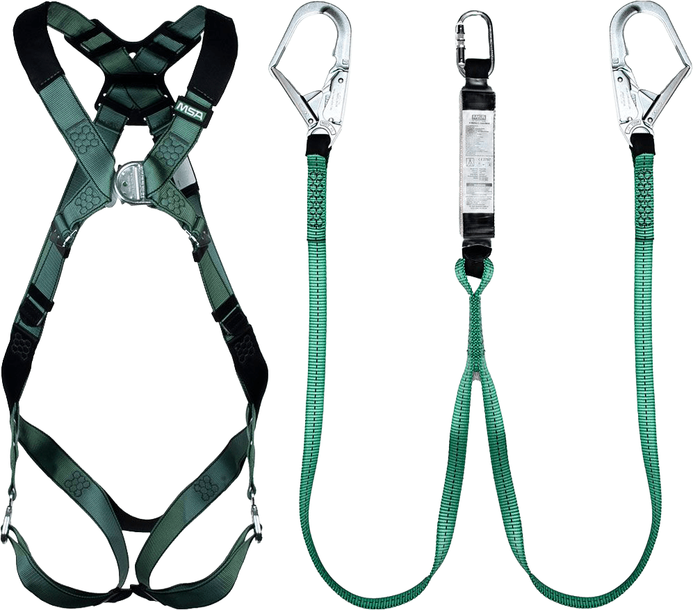MSA Fallschutz-Set mit V-Form Gurt & Verbindungsmittel (Zweisträngig) (Bild 1)