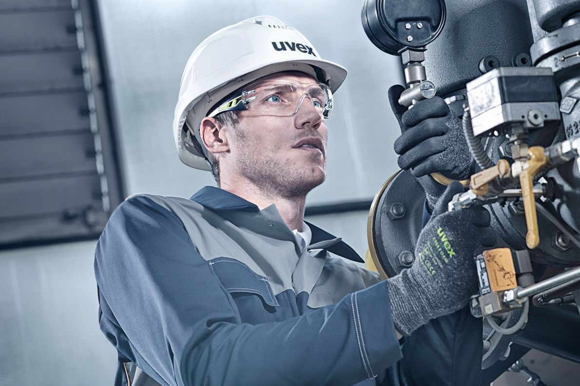 uvex pheos Schutzbrille Lime-Schwarz-Klar (Bild 2)
