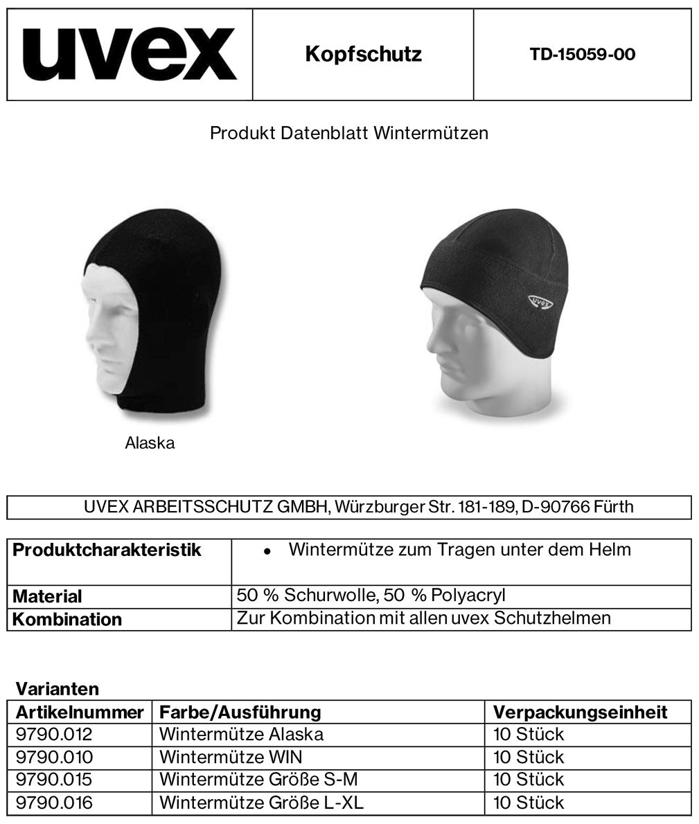 uvex Helm-Wintermütze