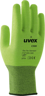 ABVERKAUF: uvex Safety C500 dry, Schnittschutzhandschuhe ohne Beschichtung, Größe 07 bis 11 (Bild 1)