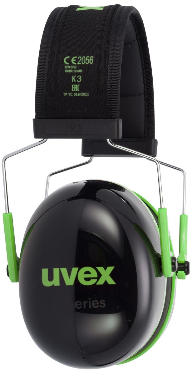 uvex K-Series Kapsel-Gehörschutz passiv Schwarz-Grün (Bild 2)