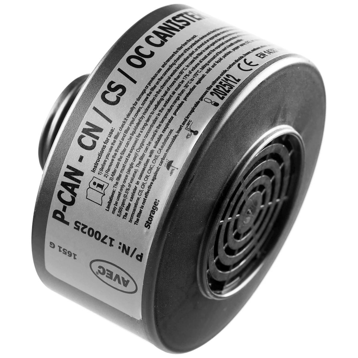 AVEC CHEM Zivilschutz-Filter - gegen Kampfstoffe (wie Reizgas) - mit Rd40-Anschluss - made in Europe (Bild 1)