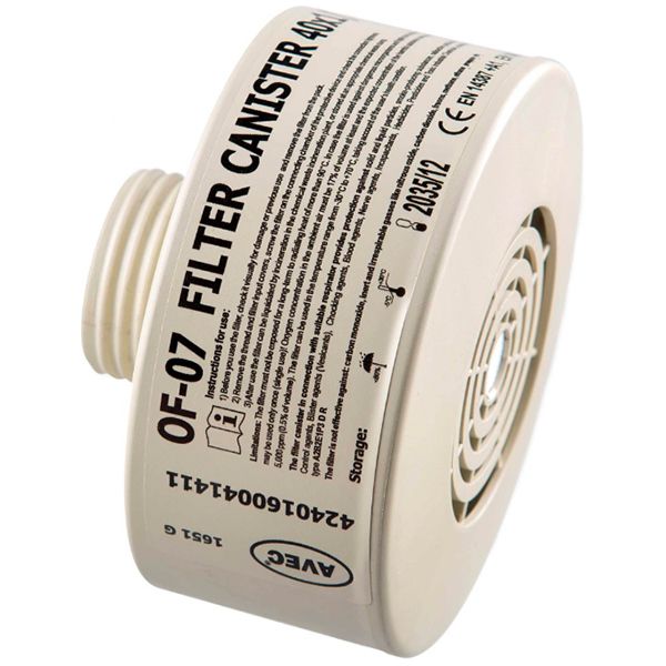 AVEC CHEM Zivilschutz-Filter - gegen Kampfstoffe (wie Reizgas) - mit Rd40-Anschluss - made in Europe (Bild 1)