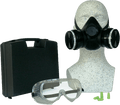 EKASTU Atemschutz-Set Profil - mit Halbmaske, zwei A2P3-Filtern, Vollsicht-Schutzbrille & zwei Paar Ohrstöpsel (Bild 1)
