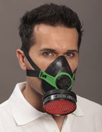 EKASTU Atemschutz-Set - ADR-RID-Set Kombi-Plus - MIT Halbmaske - A2B2E2K1P3-Filter - Schutzbrille - Chemikalien-Schutzhandschuhe und Augenspülung (Bild 2)