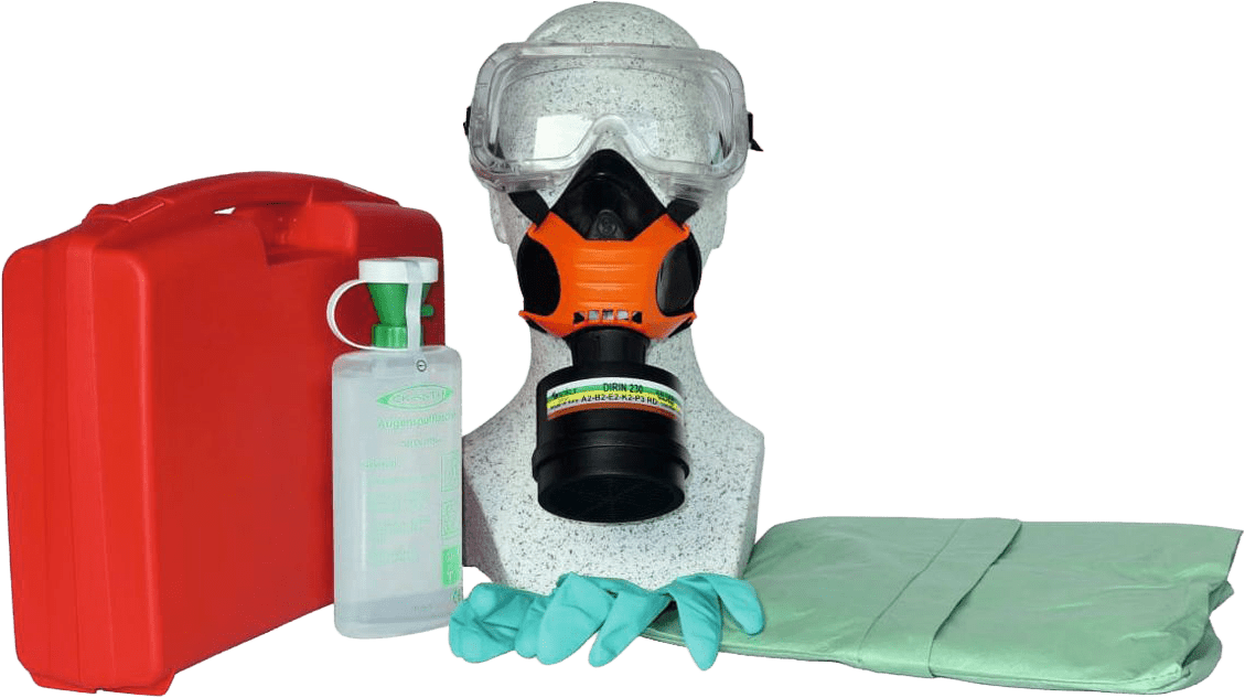 EKASTU Pflanzenschutz-Set - mit Halbmaske, A2B2E2K1P3-Filter, Schutzbrille, Augenspülung, Handschuhen & Schutzanzug (Bild 1)