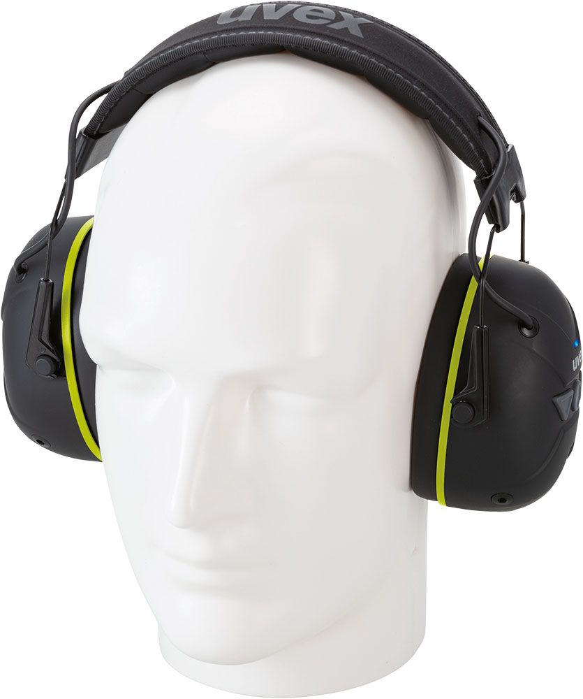 uvex aXess one Kapsel-Gehörschutz aktiv mit Bluetooth Schwarz-Grün (Bild 3)