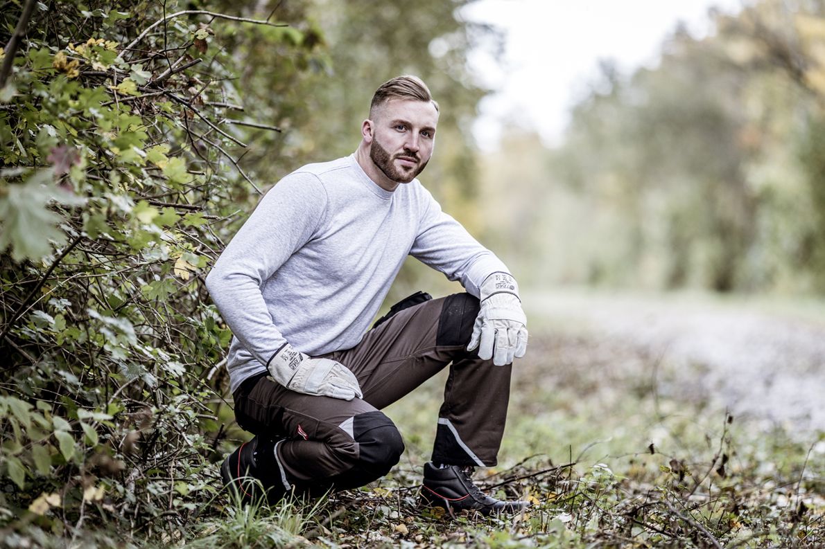 NITRAS MOTION TEX LIGHT 7015 Arbeits-Pullover - leichter Baumwoll-Pulli - Sweater für die Arbeit