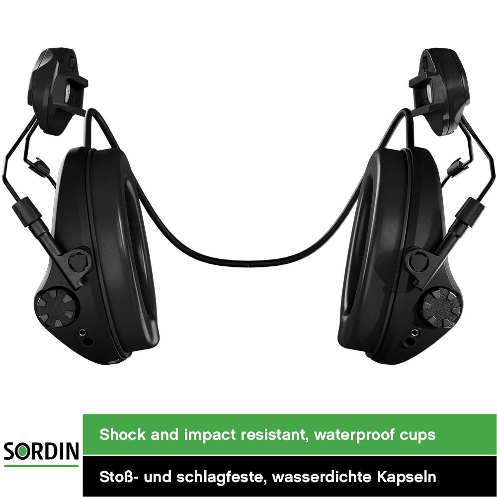 Sordin Supreme T2 Kapsel-Gehörschutz aktiv mit ARC-Adapter Schwarz (Bild 6)