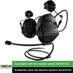 Sordin Supreme T2 Kapsel-Gehörschutz aktiv mit ARC-Adapter Schwarz (Bild 5)