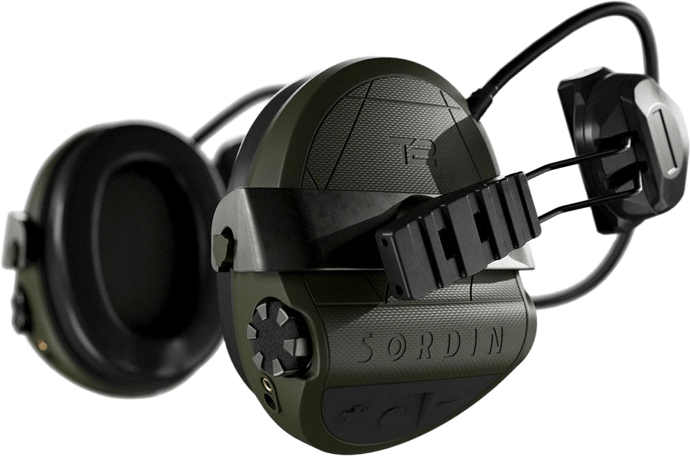 Sordin Supreme T2 Kapsel-Gehörschutz aktiv mit Rear-ARC-Adapter (Bild 1)