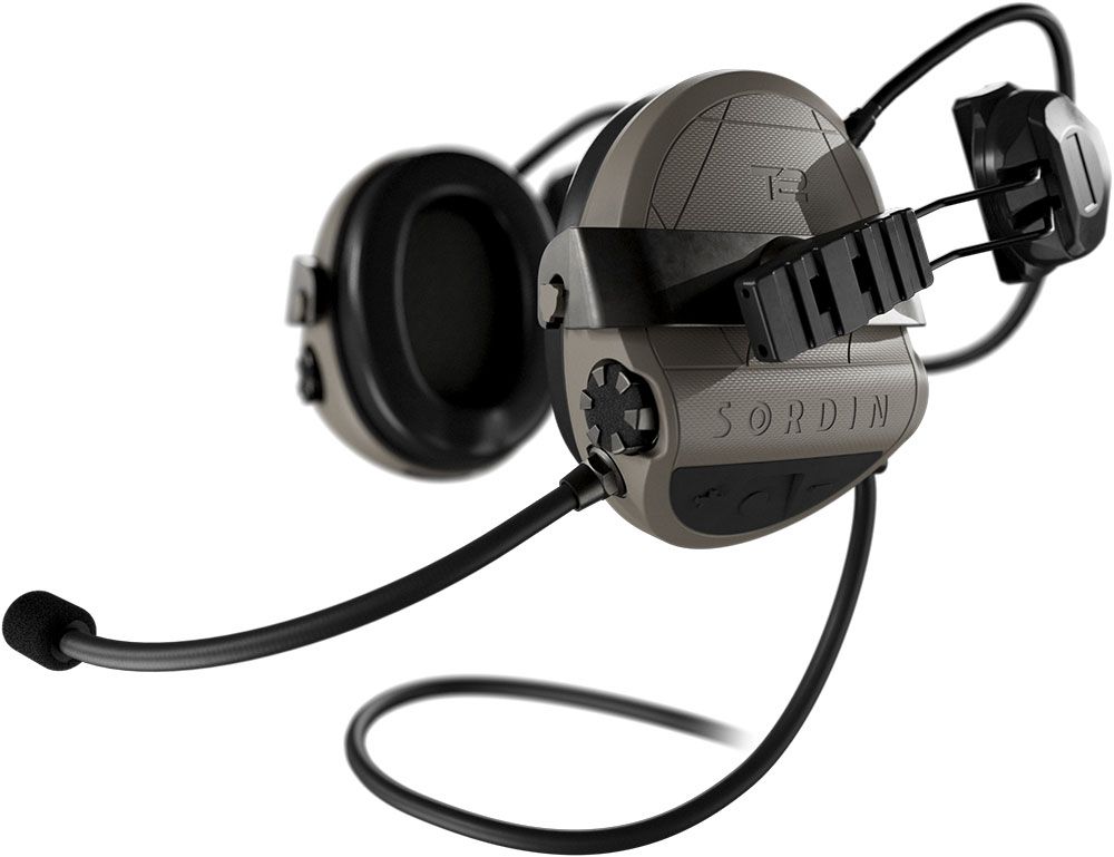 Sordin Supreme T2 CC Kapsel-Gehörschutz aktiv mit Rear-ARC-Adapter, Mikrofon & TP120-Anschluss (Bild 1)