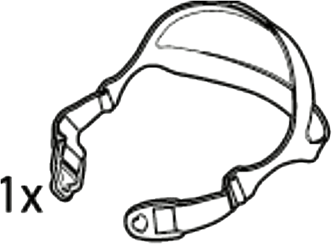 MSA Advantage 400-Serie - Kopfbänderung inkl. Aufhängung, Bänderung, Schlaufe-Clip, Schlaufe-Knopf (Bild 1)