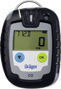 Dräger Pac 6000 Ein-Gaswarngerät - mit CO-, H2S-, O2- oder SO2-Sensor - mit Echtzeit-Anzeige - 2 Jahre Laufzeit (Bild 1)