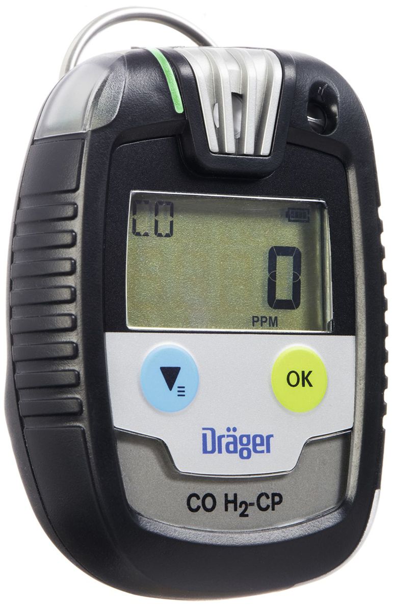 Dräger Pac 8500 Zwei-Gaswarngerät - mit CO-, H2-CP-, H2S- oder O2-Sensor - mit Echtzeit-Anzeige - unbegrenzte Laufzeit CO H2-resistent (0-2000 ppm) (Bild 2)