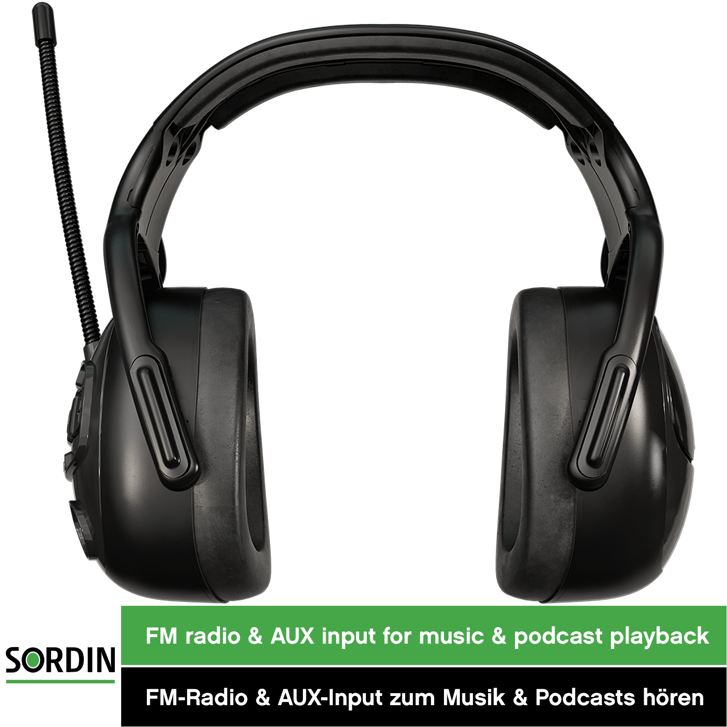 Sordin left-RIGHT FM Pro Kapsel-Gehörschutz passiv mit Radio (Bild 2)