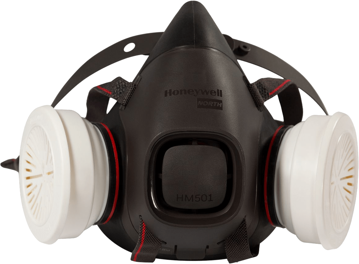 Honeywell HM501 Atemschutz-Set - Profi-Halbmaske HM501BM Größe M - mit zwei P3-Filtern - für die Arbeit mit Staub, Asbest, Schimmel usw. (Bild 1)