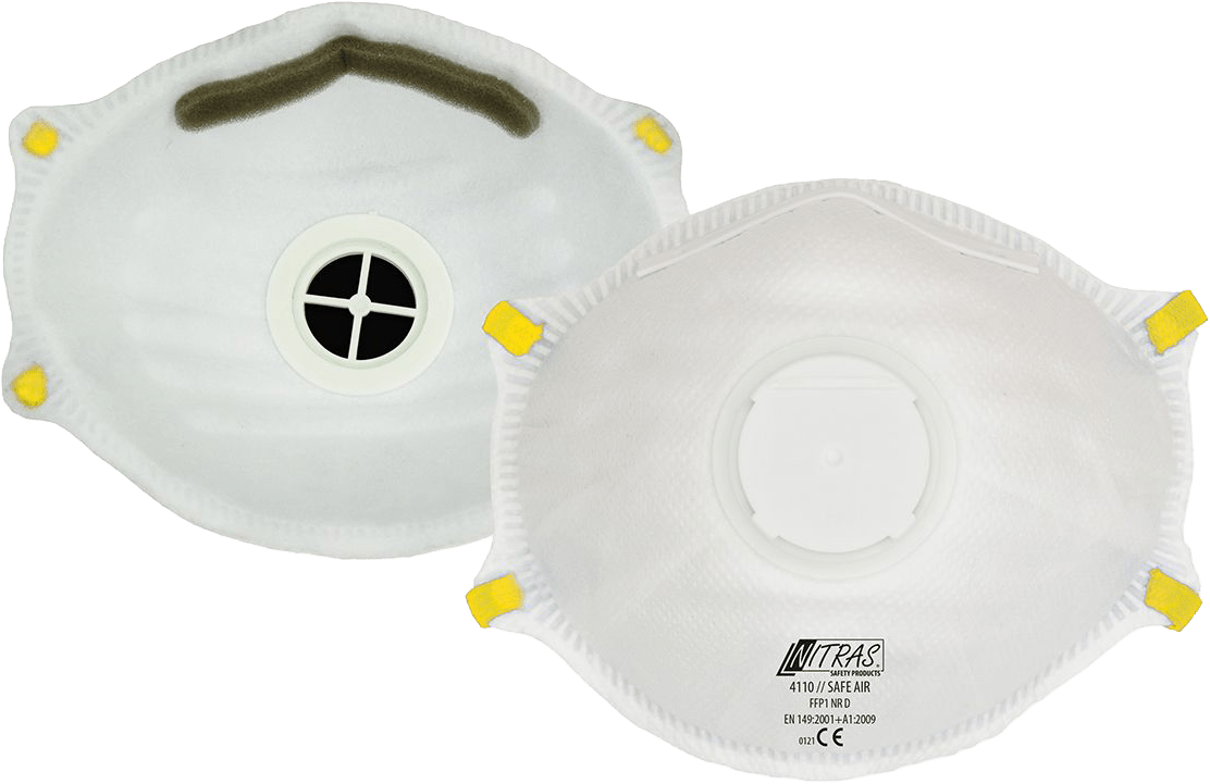 10 Stk. Nitras Safe Air 4110, Vorgeformte Staubschutzmaske, FFP1, mit Ventil (Bild 1)