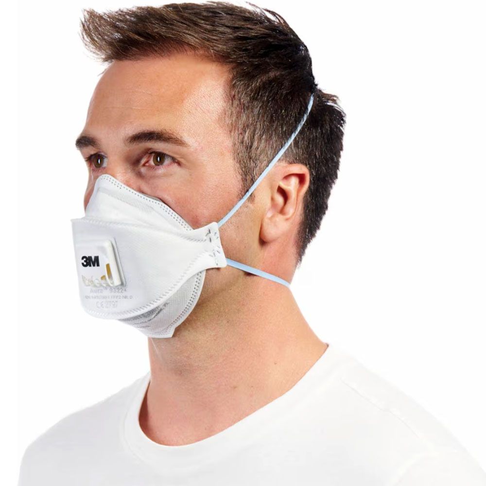 10x 3M Aura 9322+ Einweg-Staubmaske - EN 149 FFP2 - Maske gg. Holz- & Metallstaub (Bild 4)
