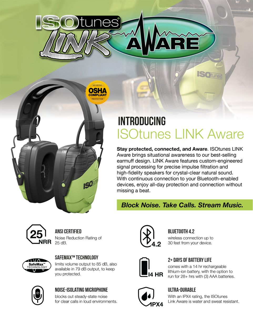 ISOtunes Link Aware Kapsel-Gehörschutz aktiv (Bild 2)