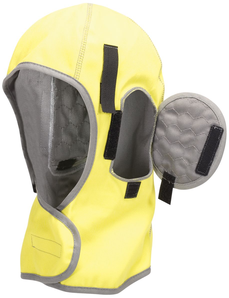 MSA V-Gard Select Unterzieh-Haube - Unterhaube für Helme & Gehörschützer - flammhemmend & wasserabweisend - leuchtgelb (Bild 3)