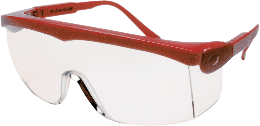 MSA Perspecta 1070 Vollsicht-Schutzbrille - für Brillenträger - kratz- & beschlagfest - EN 166 - Rot-Klar (Bild 1)