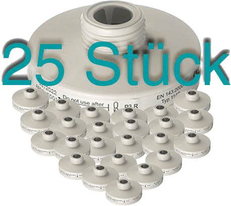 Dräger 1140 Partikel-Filter P3 R - veraschbar - RD40-Anschluss (einzeln verpackt in Cargo-Packung mit VE = 25 Stück) (6732974) (Bild 1)