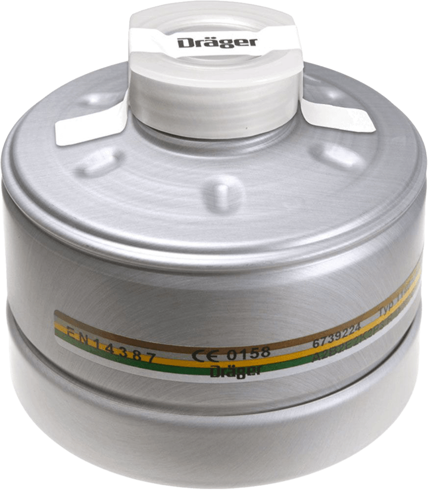 Dräger ABC Katastrophen- und Zivilschutz-Filter - A2B2E2K2-P3 R D-NBC - SILBER - Rd40 (EN 148-1) - (EN 14387:2008) (Bild 1)