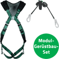 MSA Modul-Gerüstbau-Set - Absturzsicherungs-Set mit MSA V-Edge Alu-Gerüsthaken & 2-Punkt-Auffanggurt
