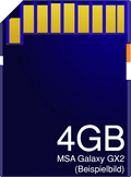 MSA 4GB SD--SDHC-Speicherkarte für Prüf- und Kalibrierstation Galaxy GX2 (Bild 1)