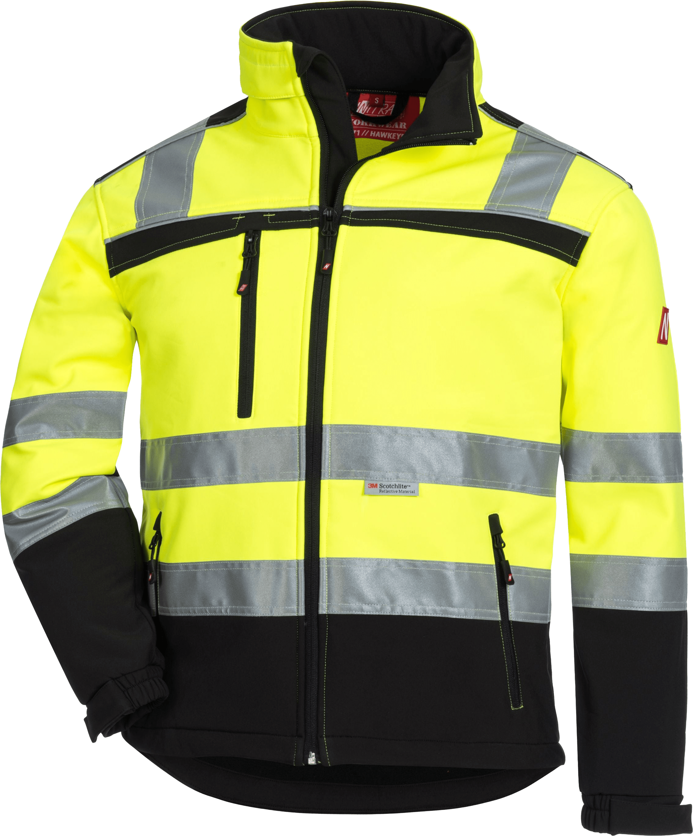 Nitras Motion Tex Viz Softshell-Warnjacke für Herren - 3XL (Bild 1)
