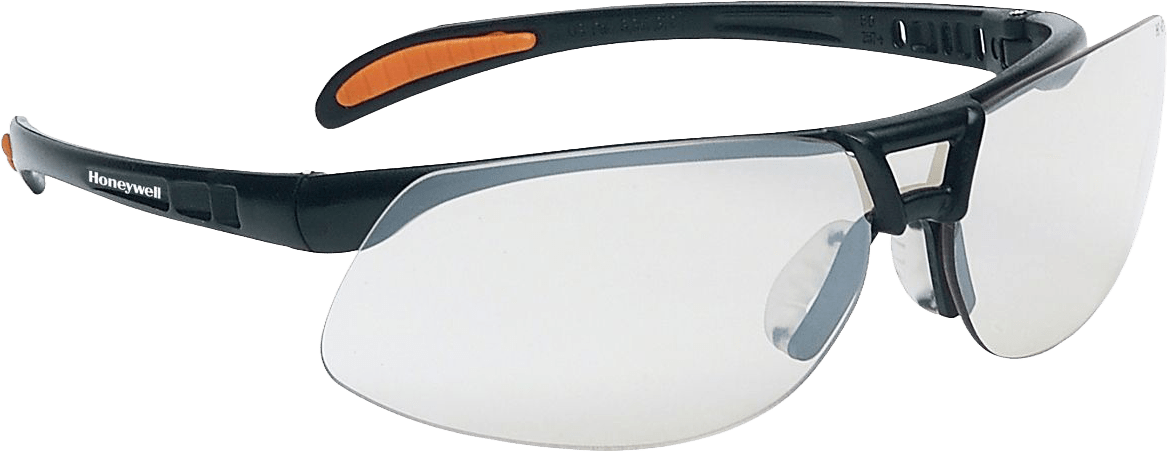 Honeywell Protégé Schutzbrille - beschlagfest beschichtet - EN 166-170 - Schwarz-Orange-Klar (Bild 1)