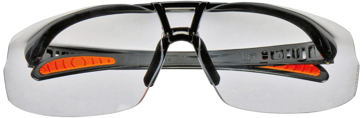 Honeywell Protégé Schutzbrille - beschlagfest beschichtet - EN 166-170 - Schwarz-Orange-Klar (Bild 4)