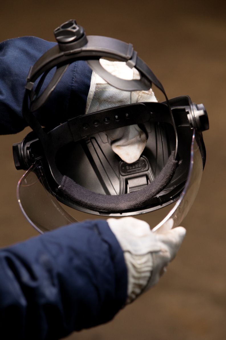 Honeywell Turboshield Gesichtsschutz - Visier mit Halterung - für Industrie & Handwerk - EN 166 - Größenverstellbar (Bild 5)