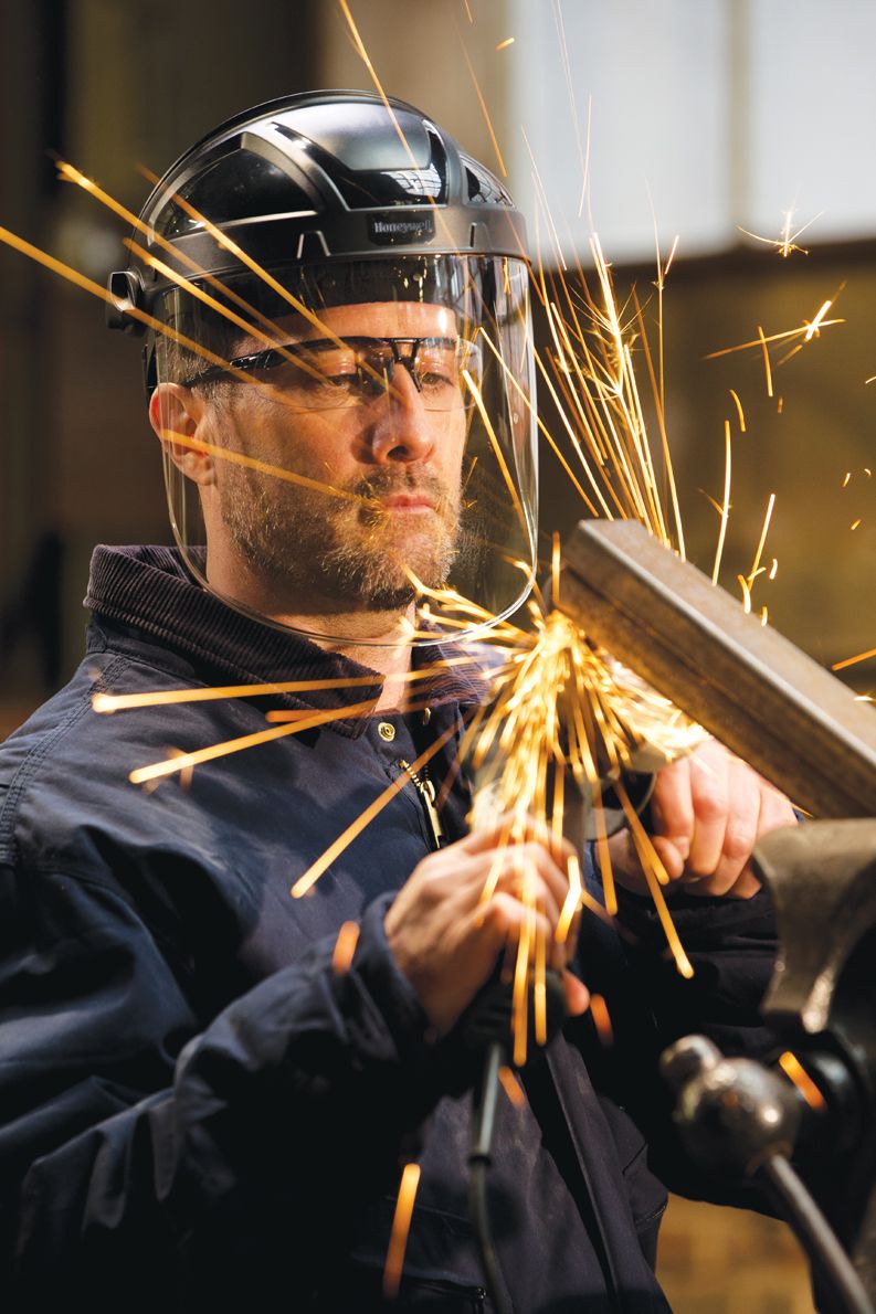 Honeywell Turboshield Gesichtsschutz - Visier mit Halterung - für Industrie & Handwerk - EN 166 - Größenverstellbar (Bild 7)