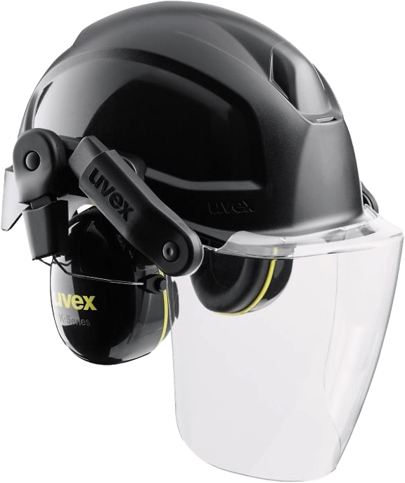 uvex pheos Schutzhelm mit Gehörschutz & Visier (Bild 1)