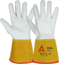 Hase Peru Schweißer-Handschuhe - EN 388-407-420 - Weiß-Braun - Gr. 08-M (Bild 1)