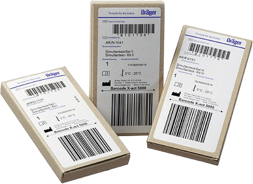 Dräger Simultantest-Set A: Simultantest-Sets Gefahrstoffmessung - beinhaltet Simultantest-Set I (1), II (2) und III (3) (Bild 1)