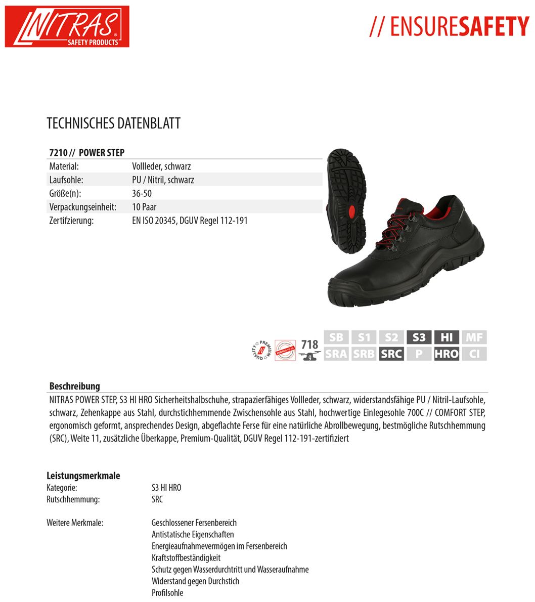 ABVERKAUF: Nitras Power Step S3 Arbeitsschuhe (Bild 5)