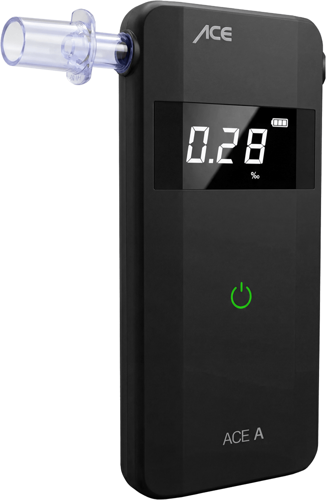 ACE A Alkoholtester + 25 Mundstücke & Kalibrier-Gutschein