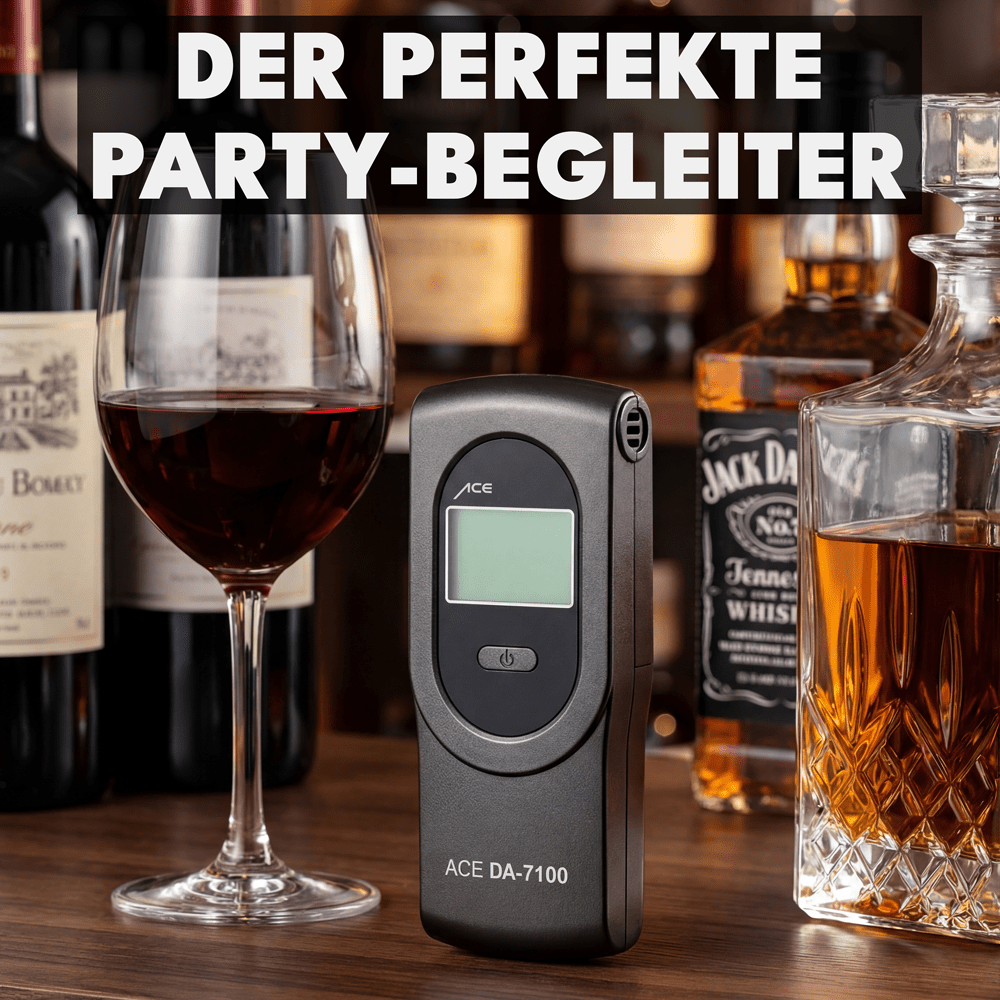 ACE DA-7100 Alkoholtester + 25 Mundstücke & Kalibriergutschein
