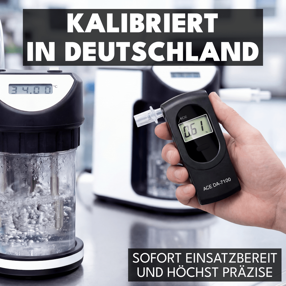 ACE DA-7100 Alkoholtester + 25 Mundstücke & Kalibriergutschein