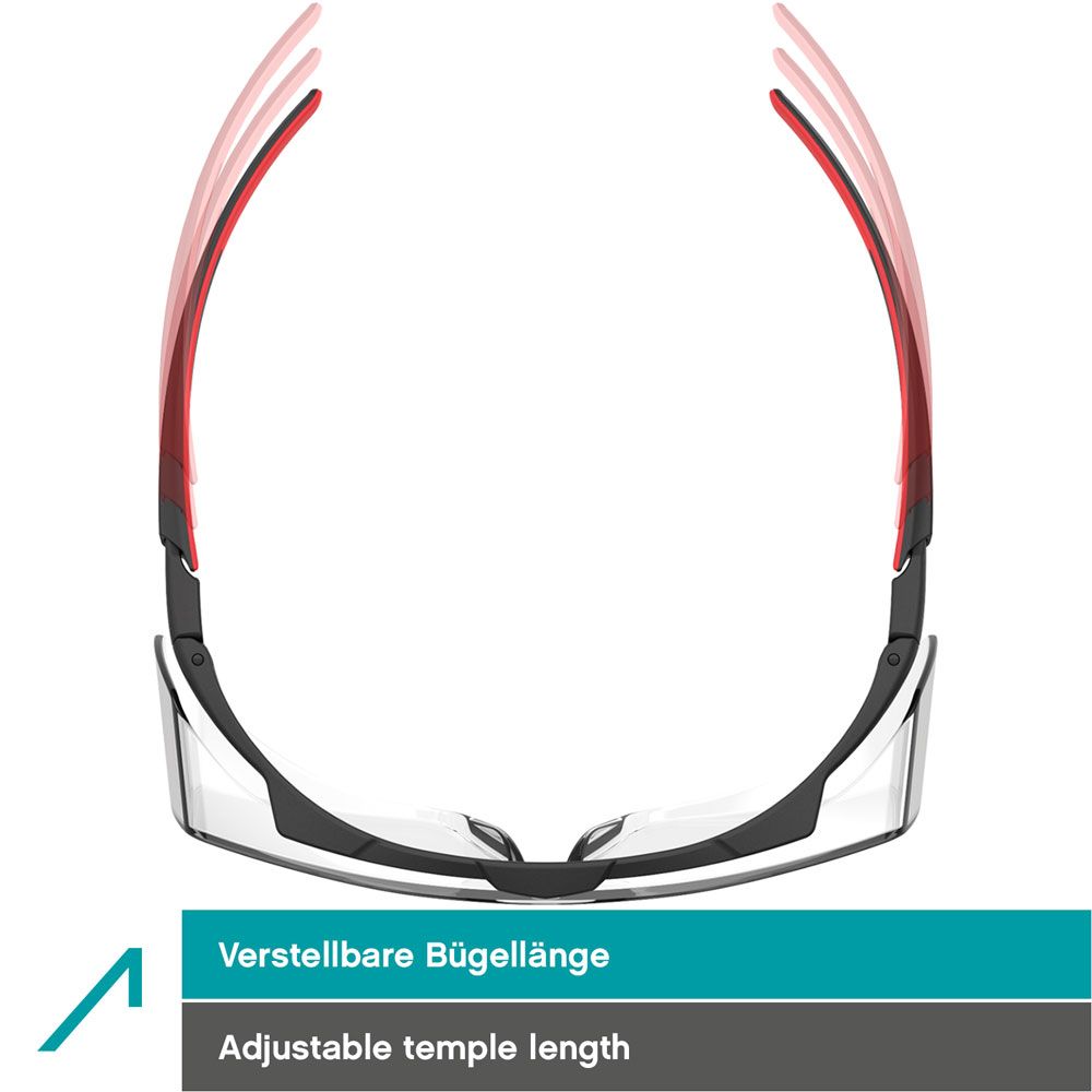 ACE Evo OTG Schutzbrille für Brillenträger Rot (Bild 4)