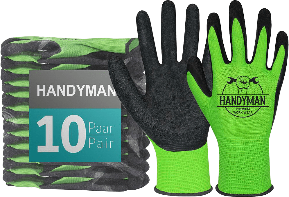 10 Paar ACE Handyman Arbeitshandschuhe - 08-M (Bild 1)