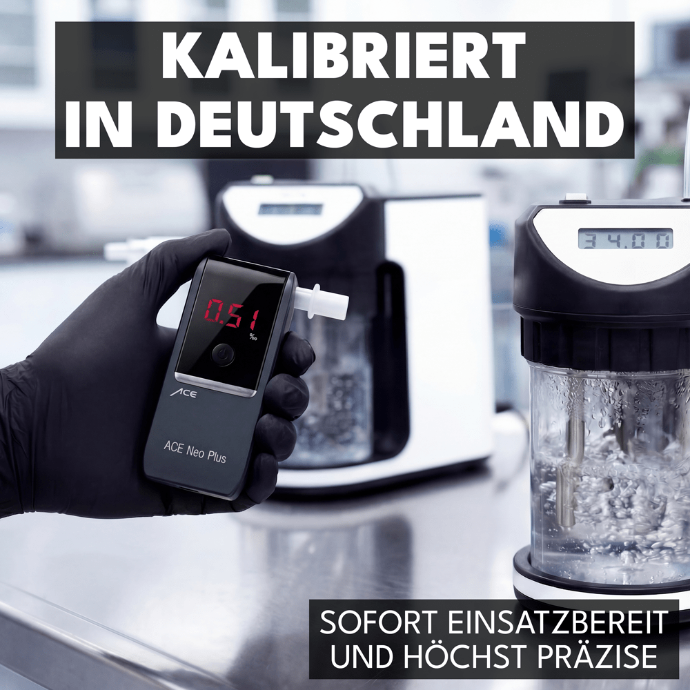 ACE Neo Alkoholtester + 25 Mundstücke & Kalibrier-Gutschein