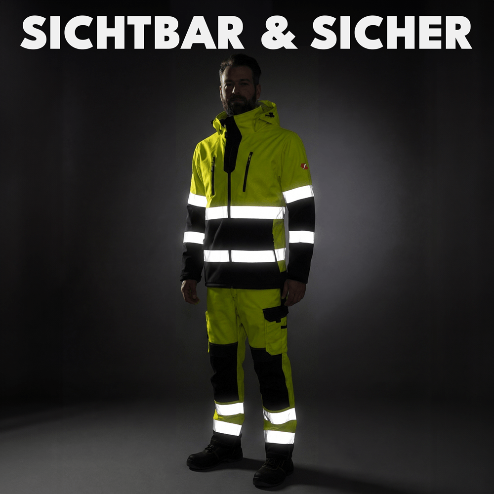 ACE Neon Softshell-Warnjacke für Herren