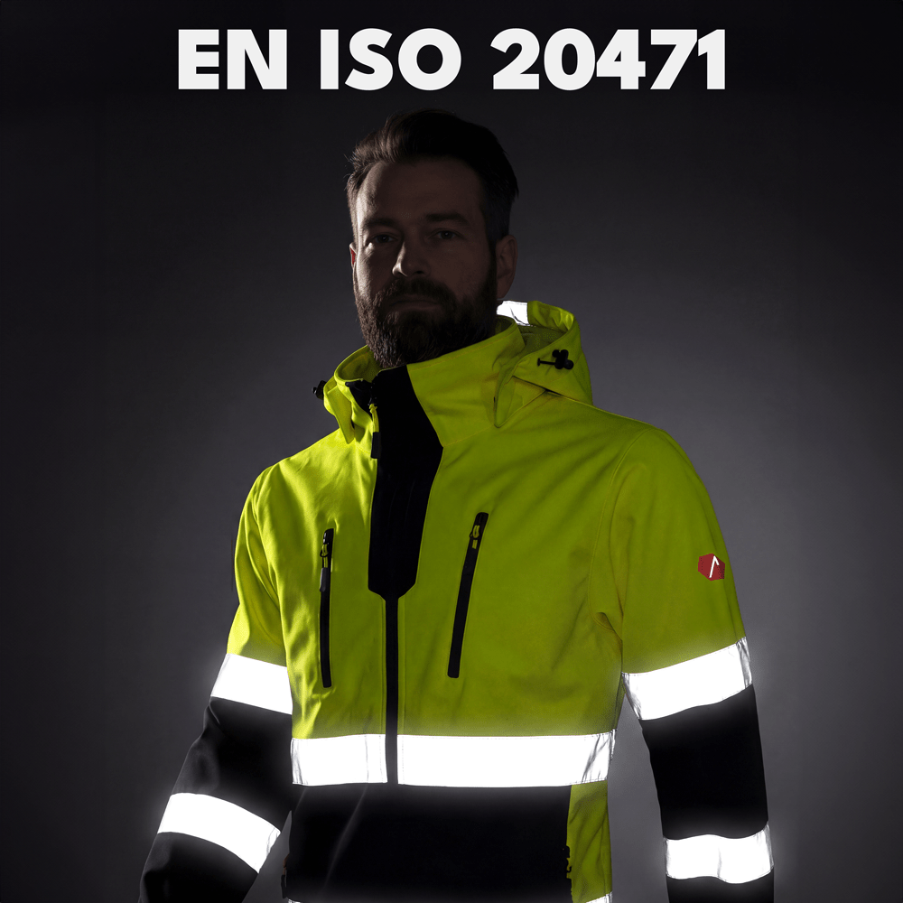 ACE Neon Softshell-Warnjacke für Herren